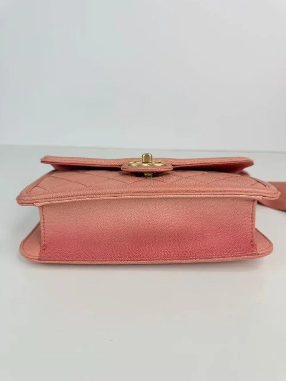 Chanel 19 Small Quilted Caviar Leather Flap Shoulder Crossbody Bag
